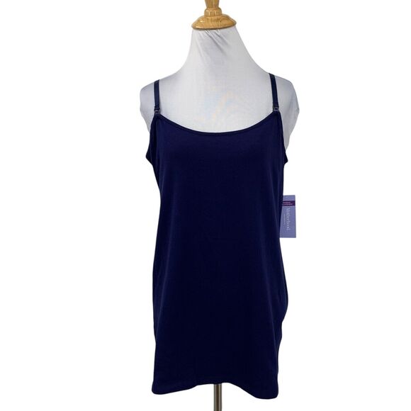 Motherhood Tank Top Women M Medium Navy Maternity Nursing Pregnancy Stretch Cami - Picture 1 of 12